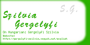 szilvia gergelyfi business card